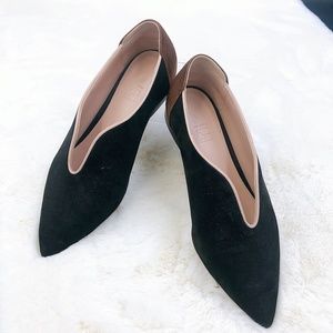 SHANG XIA (owned by Hermès) “Luck" bicolour flats